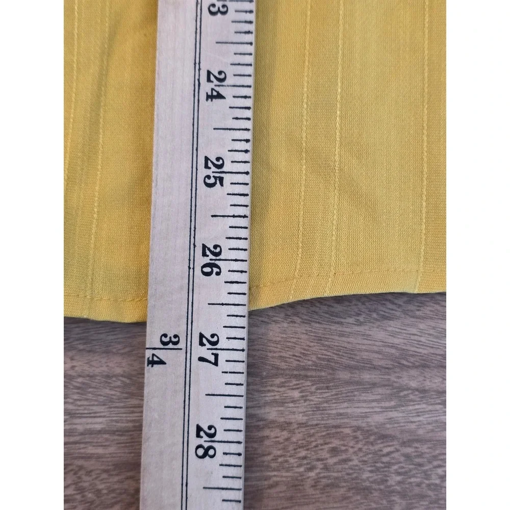 Ott Womens Mustard Yellow Button Front Puff Sleeve Blouse Large NEW - Picture 13 of 13